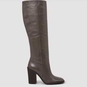All Saints Onyx Mink Leather Tall Boots